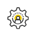 Nut with avatar inside icon